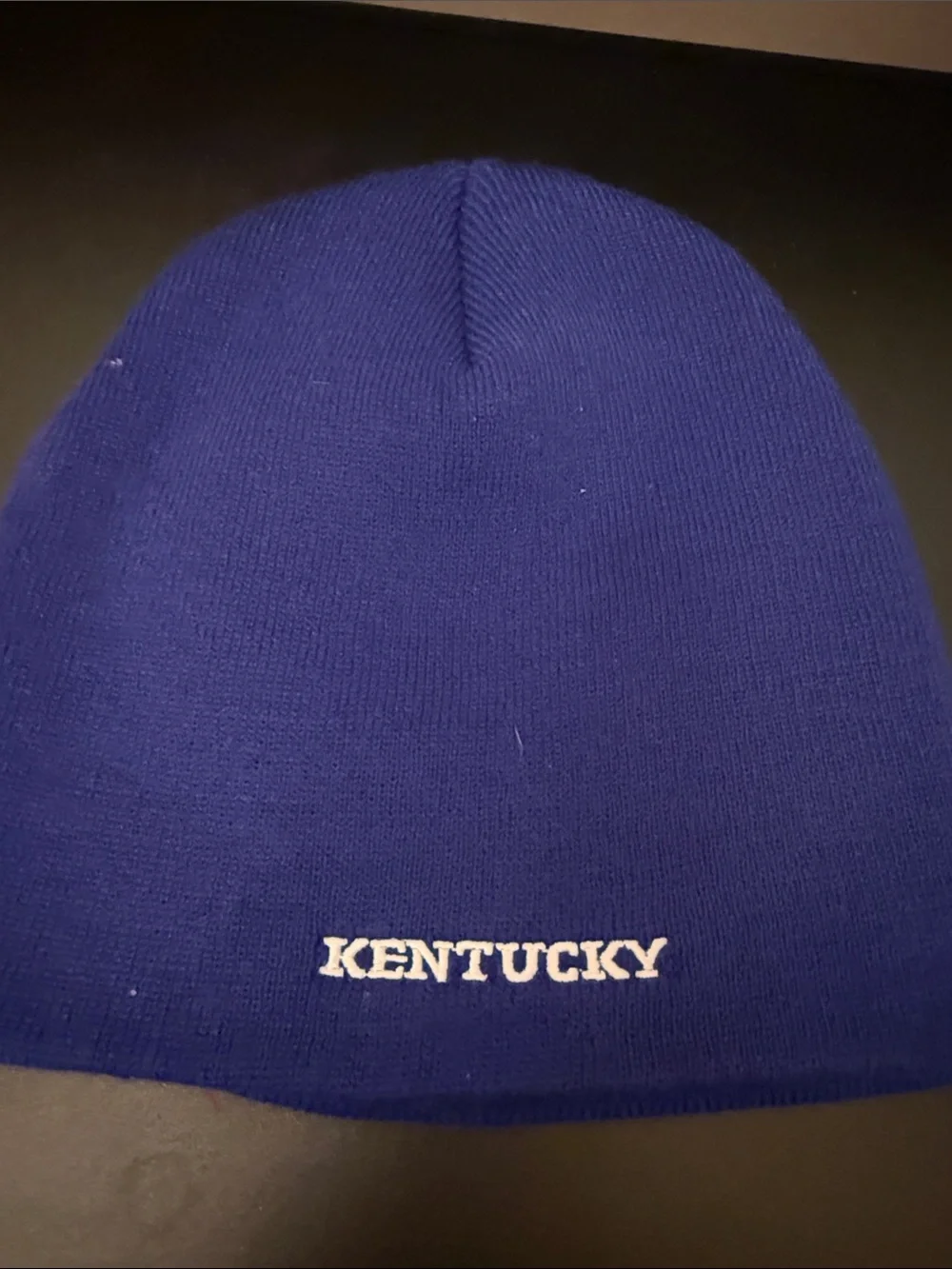 Royal Blue Kids Beanie Hat with UK Patch